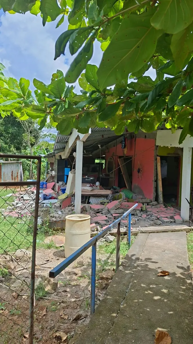 Foto 1 de los daños reportados por Yuliana Moreno